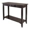 Contemporary Home Living 40” Cappuccino Brown Nolan Console Table with Drawer